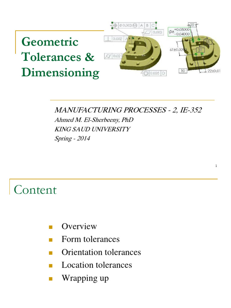 4-Geometric Tolerances and Dimensioning | PDF