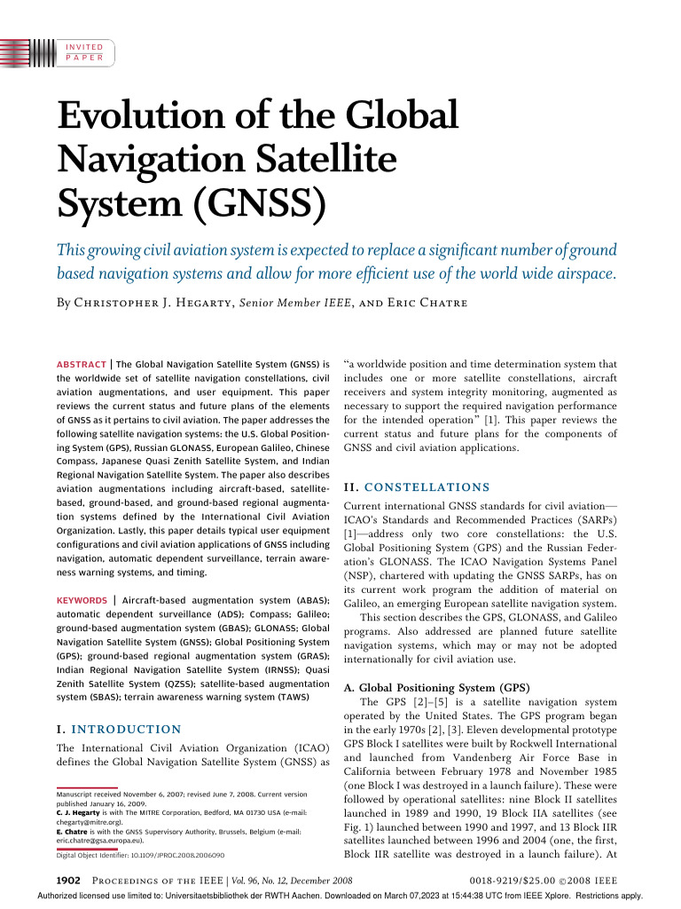 GNSS Evolution for Civil Aviation | PDF | Global Positioning System ...