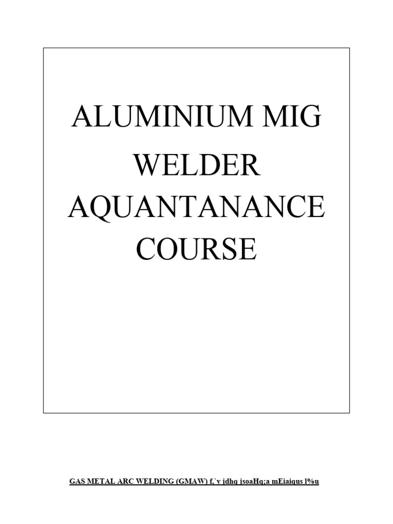 Mig welding course pdf