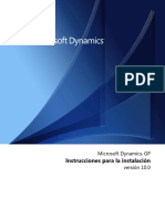 Microsoft Dynamics GP. Instrucciones para La Instalación Versión 10.0