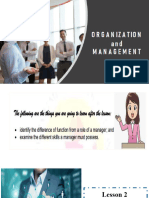 Organization and Management Lesson 2.1 - 2.2