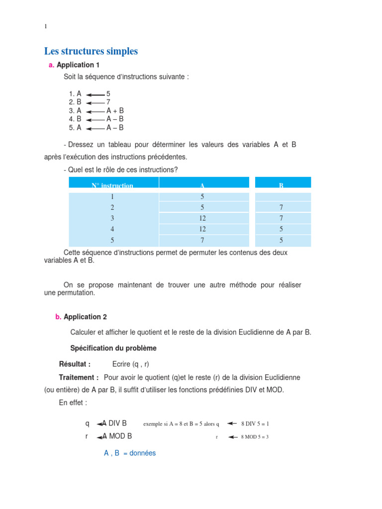 Algorithmes de calcul en Pascal | PDF | Division | Mathématiques