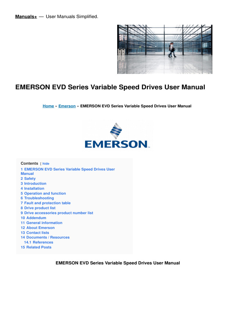 Evd Series Variable Speed Drives Manual | PDF