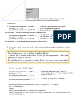 Correction Programme de Calcul Mise en Équation