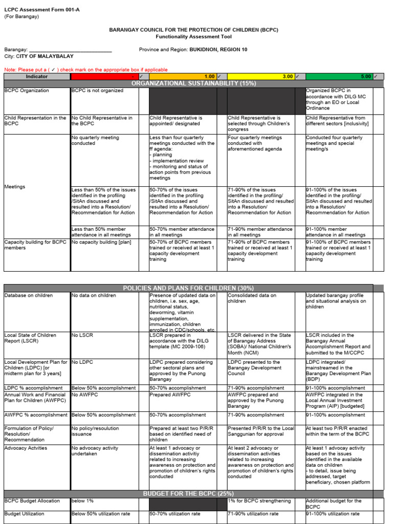 BCPC Form | PDF