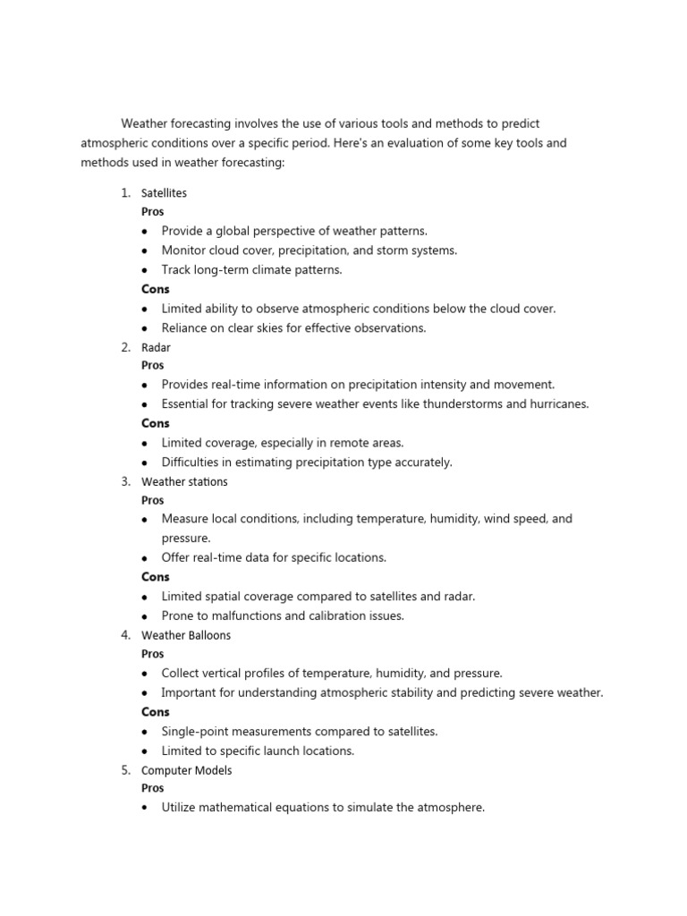 Objective no 2 meteorology report pdf numerical weather prediction