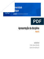 DG2SPV Aula 01. Apresentação Da Disciplina