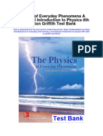 Physics of Everyday Phenomena A Conceptual Introduction To Physics 8th Edition Griffith Test Bank