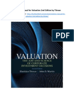 Solution Manual For Valuation 2nd Edition by Titman