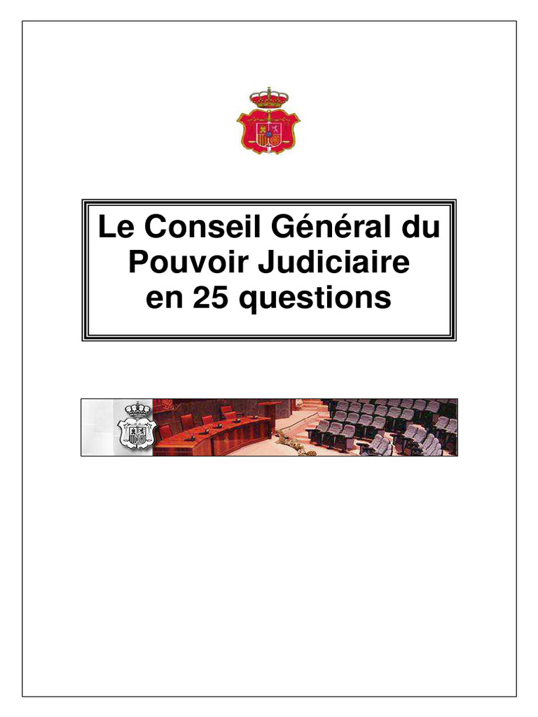 Le Conseil Général du Pouvoir Judiciaire | PDF | Loi | État