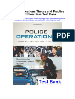 Police Operations Theory and Practice 6th Edition Hess Test Bank