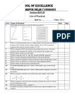 Practical List For Final Term