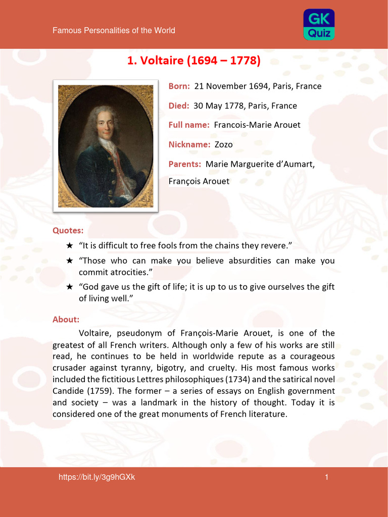 Famous Personalities in The World | PDF