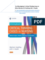 Solution Manual For Winninghams Critical Thinking Cases in Nursing 6th Edition Mariann M Harding Julie S Snyder