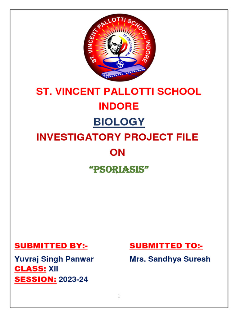 Investigatory Project on Psoriasis | PDF