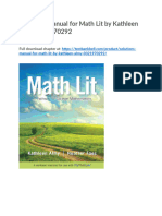 Solutions Manual For Math Lit by Kathleen Almy 0321970292