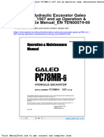 Komatsu Hydraulic Excavator Galeo Pc78mr 6 1507 and Up Operation Maintenance Manual en Ten00074 00
