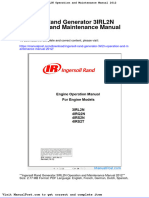 Ingersoll Rand Generator 3irl2n Operation and Maintenance Manual 2012