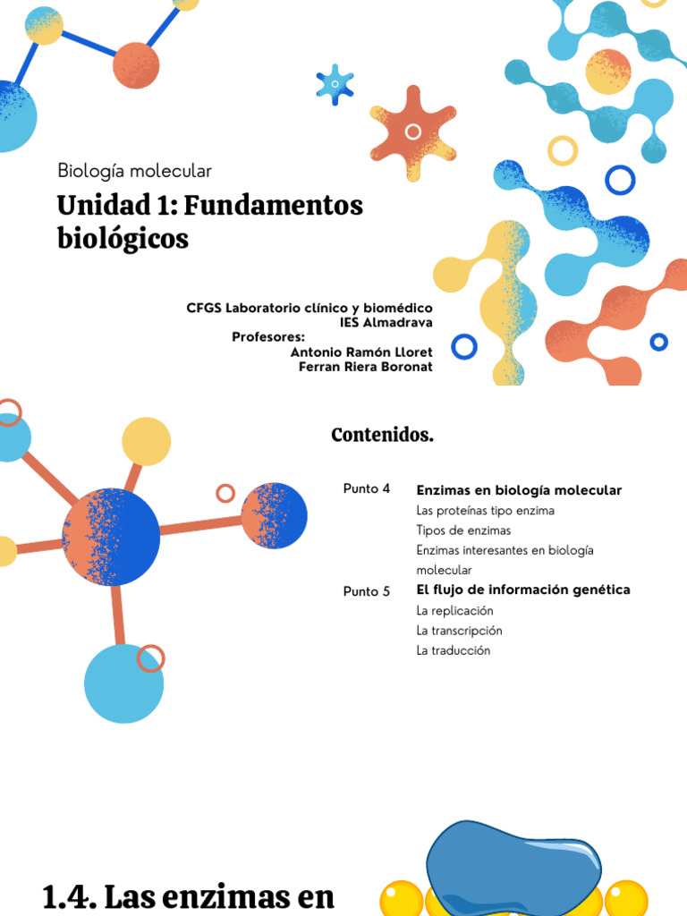 1.4. Enzimas en Biologia Molecular | PDF | La transcriptasa inversa | Adn