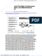 Ingersoll Rand Portable Compressor p101 Operation and Maintenance Manual 2012