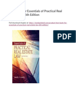 Test Bank For Essentials of Practical Real Estate Law 6th Edition