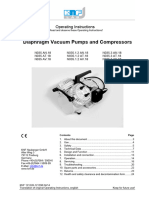 Diaphragm Vacuum Pumps and Compressors: Operating Instructions