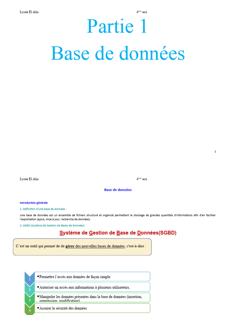 Introduction aux bases de données | PDF | Base de données relationnelle ...