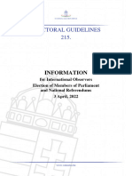 215 - INFORMATION For International Observers Election of Members of Parliament and National Referendums