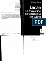 OGILVIE B 1987 Lacan La Formación Del Concepto Del Sujeto