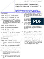 Solutions Manual To Accompany Precalculus Functions and Graphs 3rd Edition 9780321501110