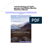 Environmental Geology An Earth Systems Approach 2nd Edition Merritts Solutions Manual