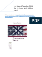 South Western Federal Taxation 2013 Comprehensive Hoffman 36th Edition Solutions Manual
