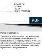 Power of Econimics and Financing of Education in Pakistan