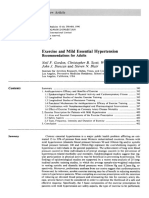 Exercise and Mild Essential Hypertension: Recommendations For Adults