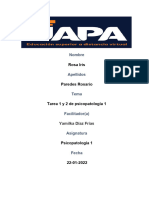 Tarea 1 y 2 de Psicopatologia 1