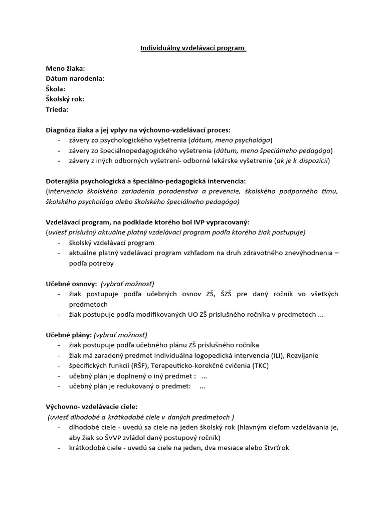 IVP Vzor | PDF