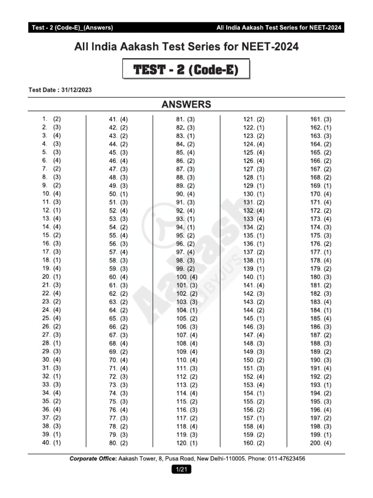 AIATS RM2024 Test02 CodeE&F (31122023) Solution PDF