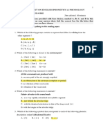 Sample Test on Phonology 2