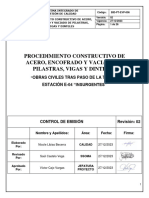 BID-PT-EVP-006 PROCEDIMIENTO ACERO, ENCOFRADO Y VACIADO DE PILASTRAS, VIGAS Y DINTELES Rev.02