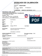 Certificado Calibracion FLUKE-179 011223