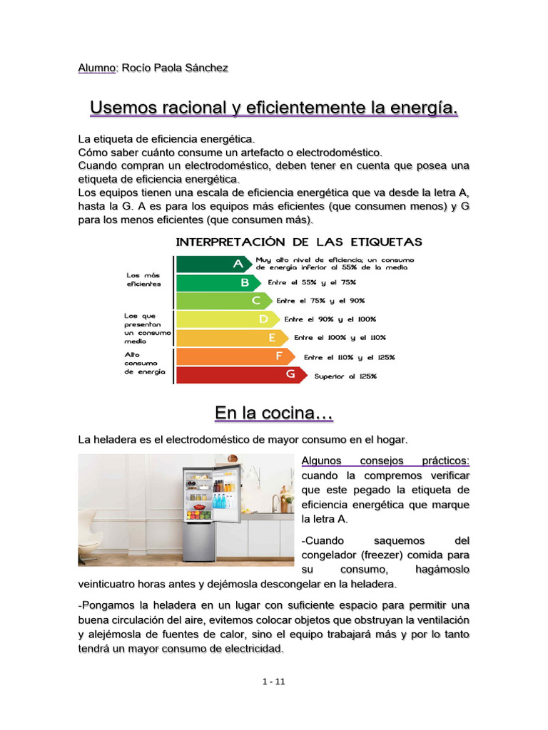 Uso Racional y Eficiente de La Energia | PDF | Hogar, jardinería y ...
