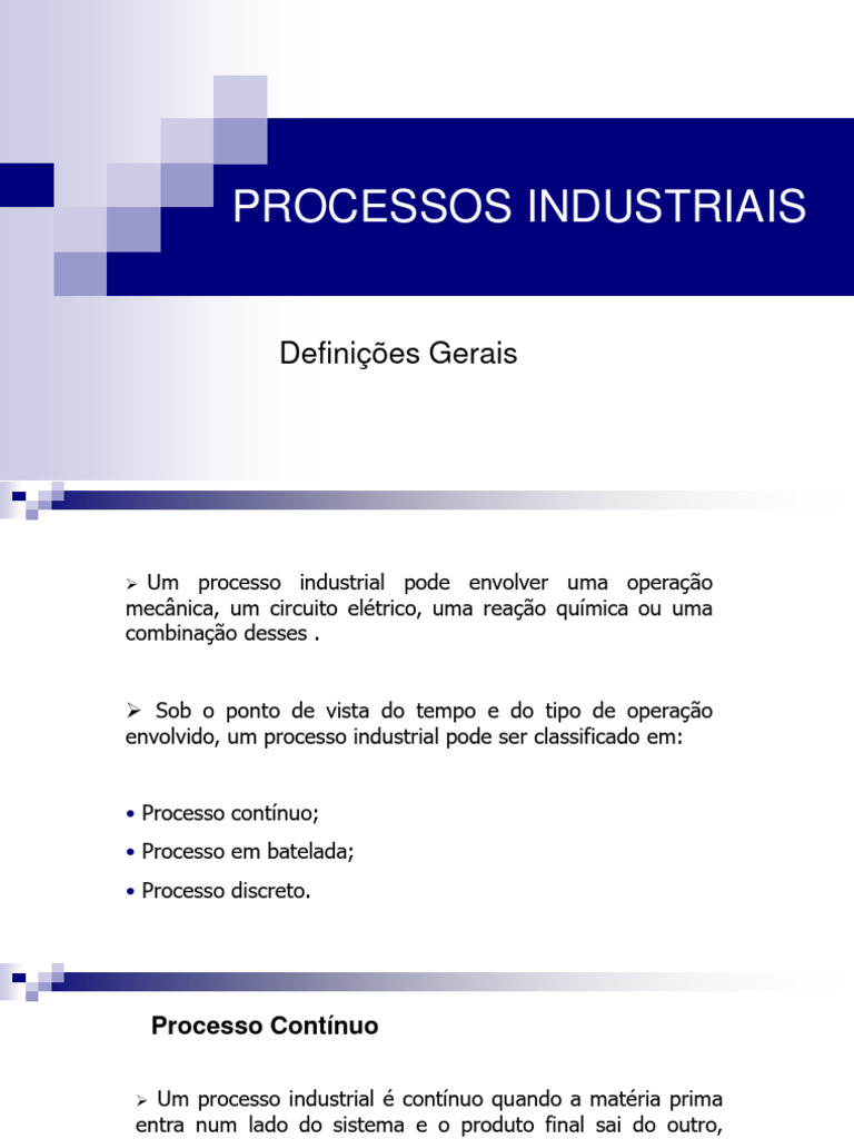 Processos Industriais Conceitos | PDF | Processos industriais | Cimento