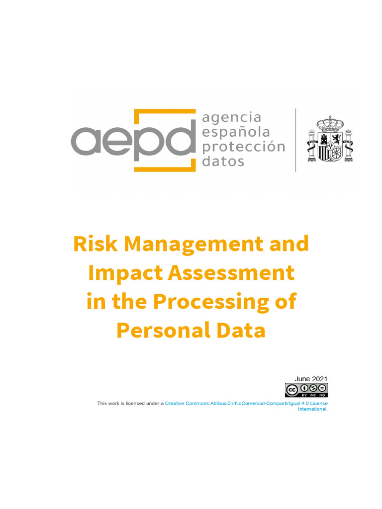 Risk Management and Impact Assessment in Processing Personal Data | PDF ...