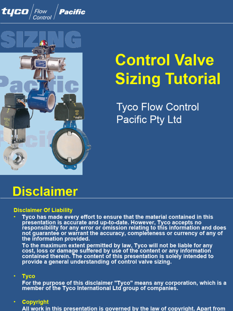 Curso Basico Sizing Valvulas de Control | PDF