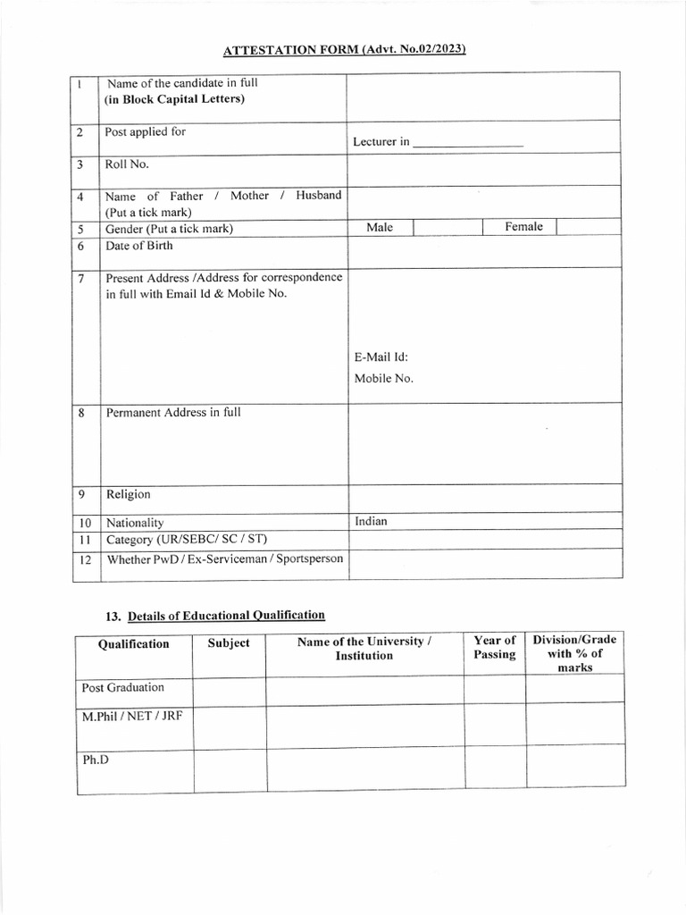 Att - Form | PDF