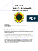 NNPC SNEPCo Scholarship Past Questions and Answers (Up-To-date)