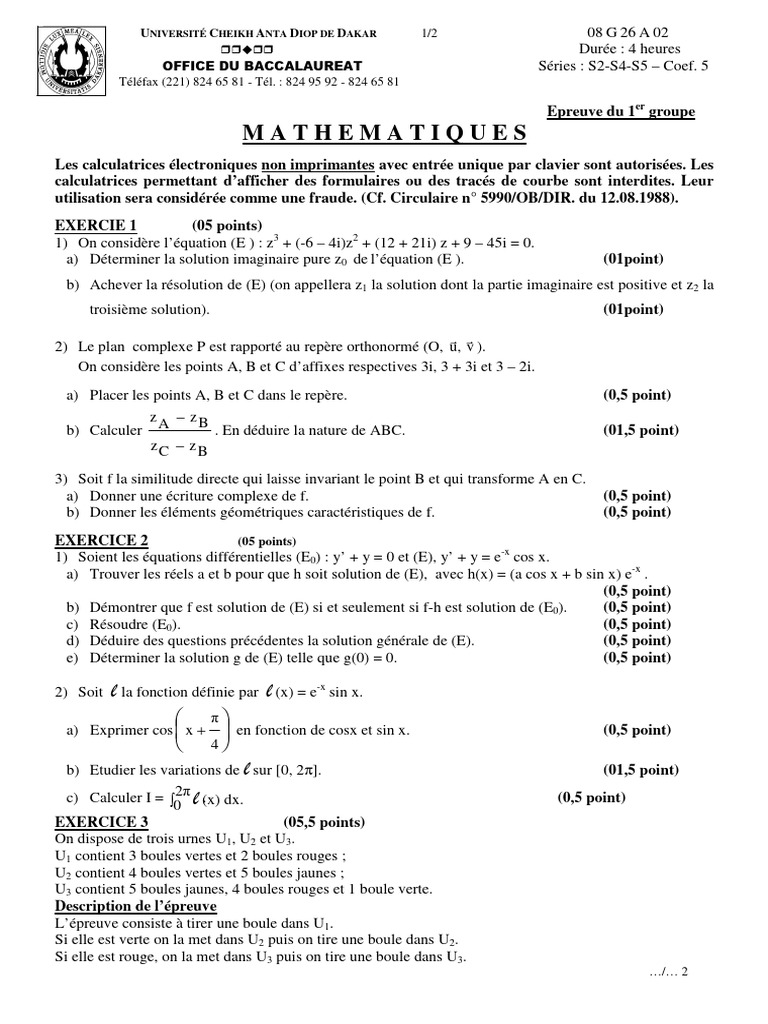 Bac 2008 Mathématiques Corrigé S2 | PDF | Probabilité | Ajustement affine