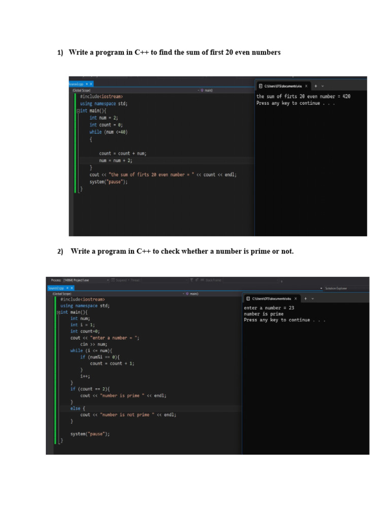 C++ Programming Exercises and Solutions | PDF | Finance & Money ...