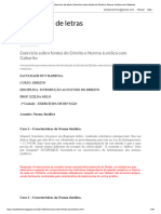 Pedacinhos de Letras - Exercício Sobre Fontes Do Direito e Norma Jurídica Com Gabarito