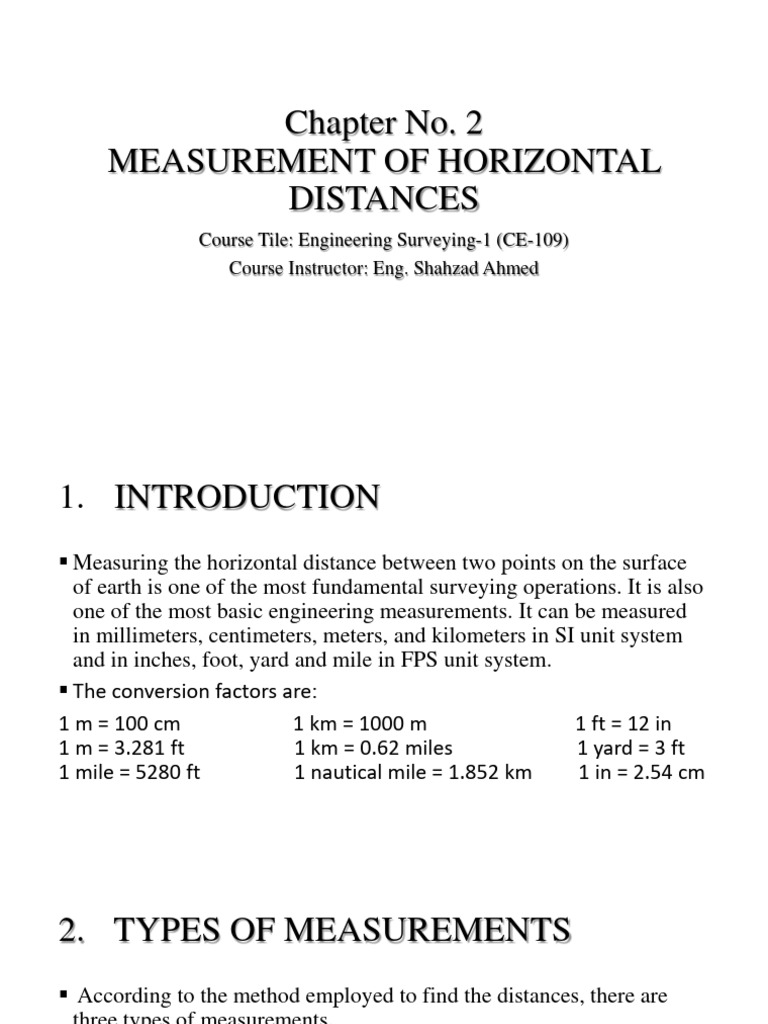 Chapter No - 02 - Surevying Techniques | PDF | Surveying | Measurement